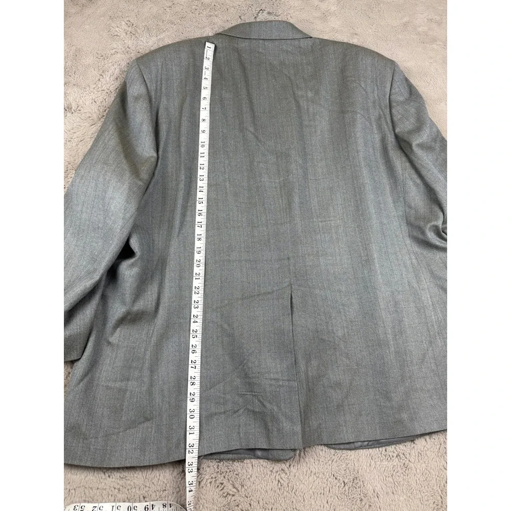 Lauren Ralph Lauren Wool Blazer Jacket Men's 42L Gray Sport Coat Made in‎ Canada